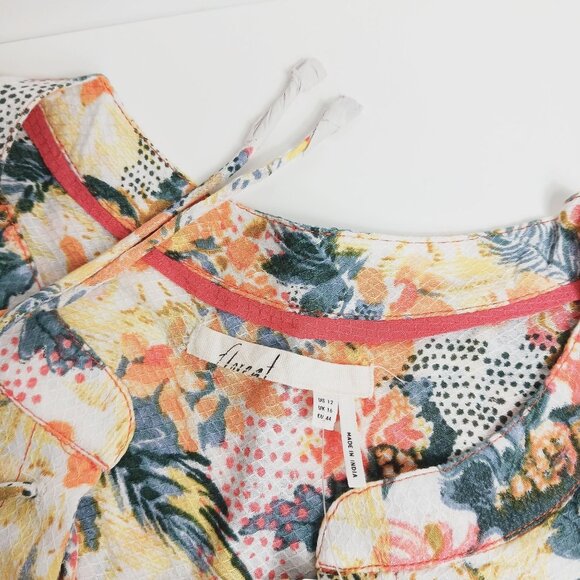 Anthropologie Floreat Lace-up Anafa Tiered Tank Top - Picture 6 of 11